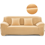 Velours Beige - Housse de Canapé Extensible
