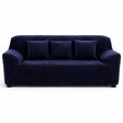 Velours Bleu Nuit - Housse de Canapé Extensible