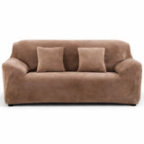 Velours Camel - Housse de Canapé Extensible