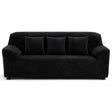Velours Noir - Housse de Canapé Extensible