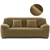 Velours Vert Army - Housse De Canapé Extensible