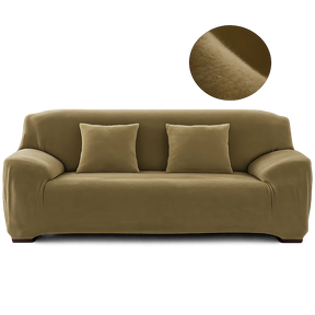 Velours Vert Army - Housse De Canapé Extensible