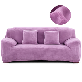 Velours Violet Clair - Housse De Canapé Extensible