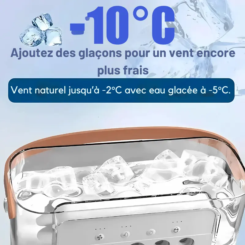 Ventilateur Silencieux Climatiseur Portable Brumisateur USB - FreezeX Air® - La Maison de la Housse®