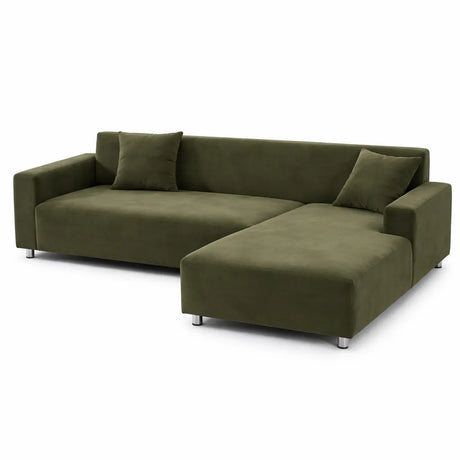 Vert Armée - Housse de Canapé d’Angle Extensible