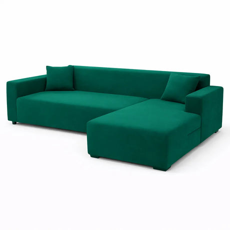 Vert Foncé - Housse de Canapé d’Angle Extensible