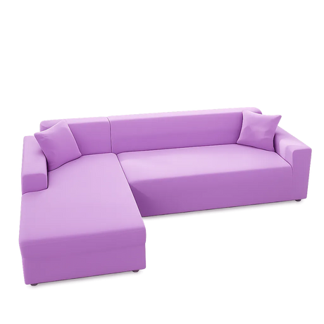 Violet Clair - Housse de Canapé d’Angle Extensible