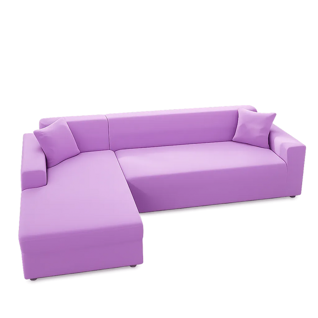 Violet Clair - Housse de Canapé d’Angle Extensible
