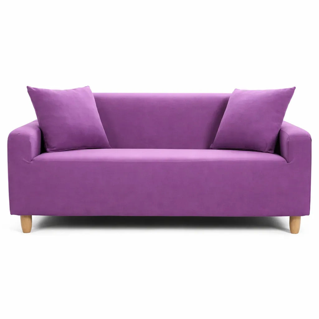 Violet Lavande - Housse de Canapé Extensible