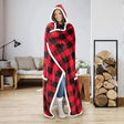 couverture-plaid-capuche-geant-rouge-carreaux – La Maison de la Housse