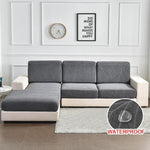 Destockage - Housse Coussin d'Assise Canapé - Jacquard Gris - La Maison de la Housse®