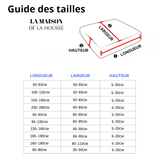 Destockage - Housse Coussin d'Assise Canapé - Jacquard Gris - La Maison de la Housse®