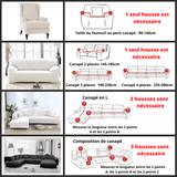 DESTOCKAGE Housse De Canapé d'Angle - Helich - La Maison de la Housse®