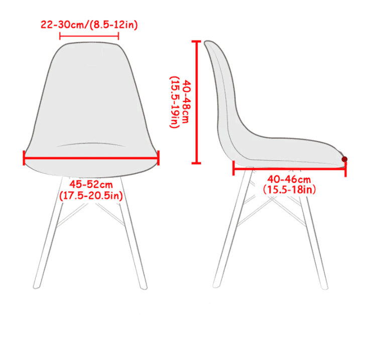 Destockage - Housse Pour chaise Scandinave - Folium - La Maison de la Housse®