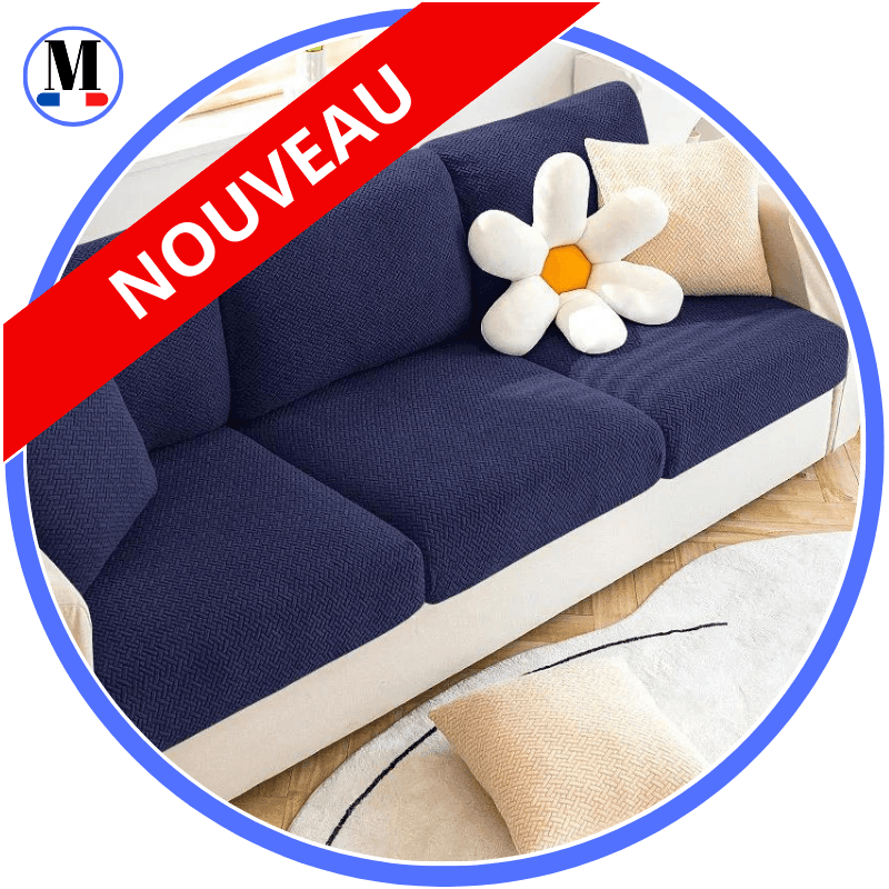 Housse Bleu nuit Coussin D'assise & Dossier - Canapé & Fauteuil - La Maison de la Housse®