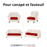 Housse de Canapé Begotin pour Coussin d'Assise et Dossier - La Maison de la Housse®