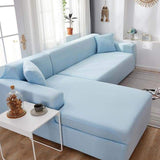 Housse De Canapé d'Angle Bleu Clair - La Maison de la Housse®