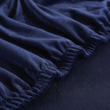 Housse De Canapé d'Angle En Velours Bleu marine - La Maison de la Housse®