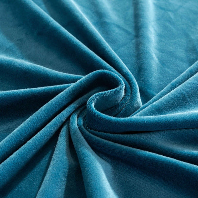 Housse De Canapé d'Angle En Velours Lac bleu - La Maison de la Housse®
