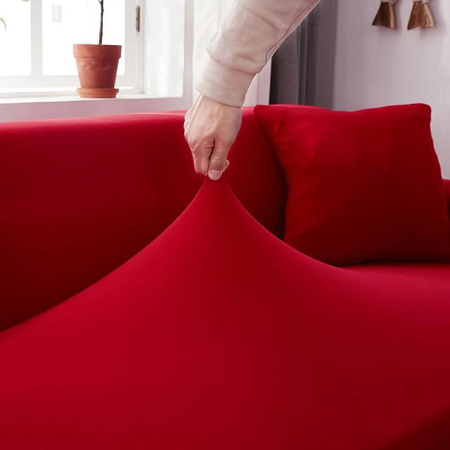 Housse De Canapé d'Angle Rouge Clair - La Maison de la Housse®