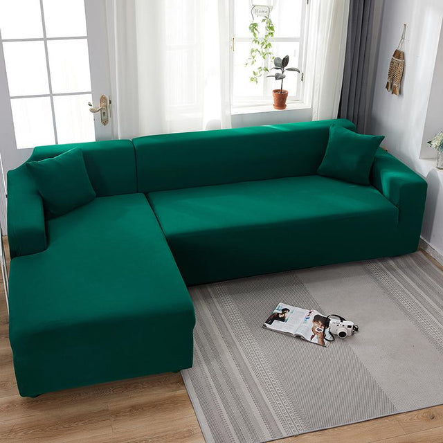 Housse De Canapé d'Angle Vert Foncé - La Maison de la Housse®