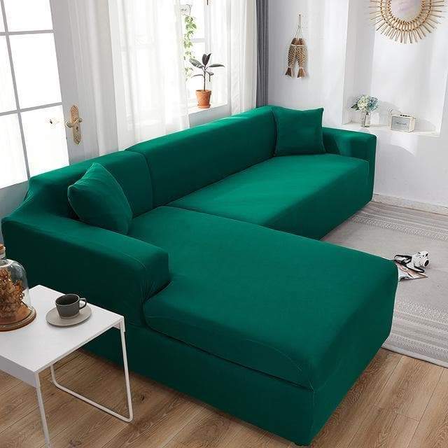 Housse De Canapé d'Angle Vert Foncé - La Maison de la Housse®