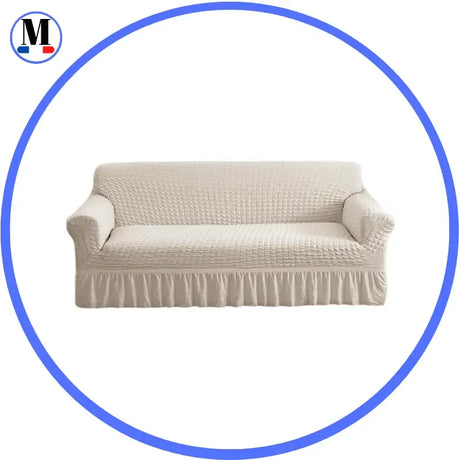 housse-de-canape-en-microfibre-style-jupe-blanc-creme – La Maison de la Housse