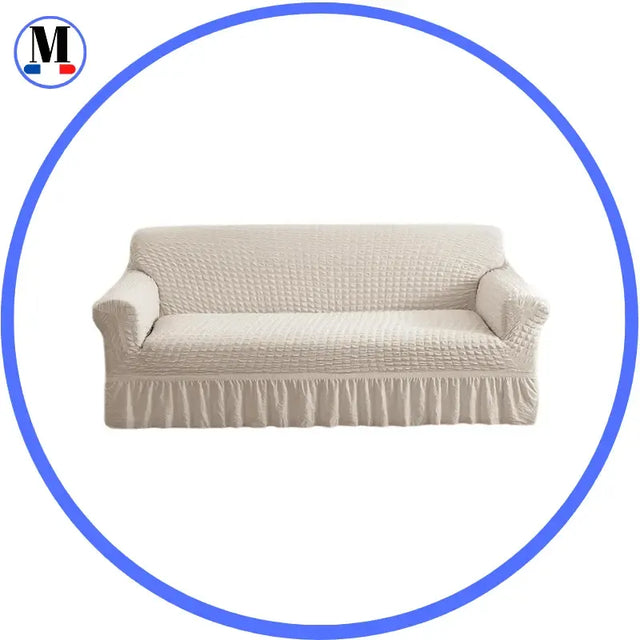 housse-de-canape-en-microfibre-style-jupe-blanc-creme – La Maison de la Housse