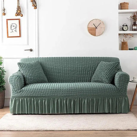 Housse de canapé en Microfibre Style Jupe Vert Lac pour product_type – La Maison de la Housse®