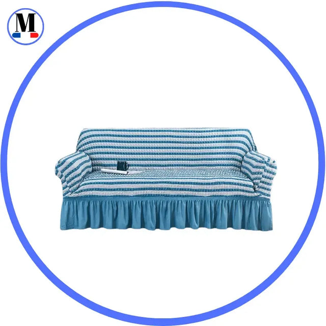 housse-de-canape-en-microfibre-style-jupe-bleu – La Maison de la Housse