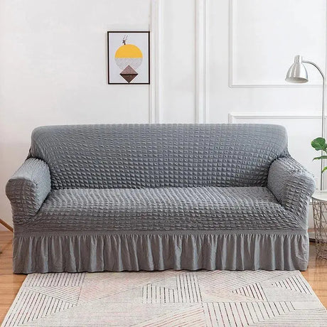 Housse de canapé en Microfibre Style Jupe Gris pour Housse de canapé – La Maison de la Housse®