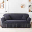 Housse de canapé en Microfibre Style Jupe Gris foncé - La Maison de la Housse®