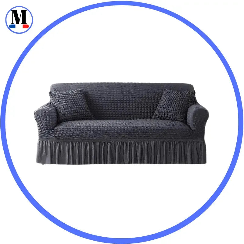 housse-de-canape-en-microfibre-style-jupe-gris-fonce – La Maison de la Housse