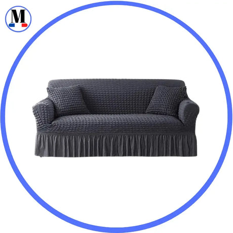 housse-de-canape-en-microfibre-style-jupe-gris-fonce – La Maison de la Housse