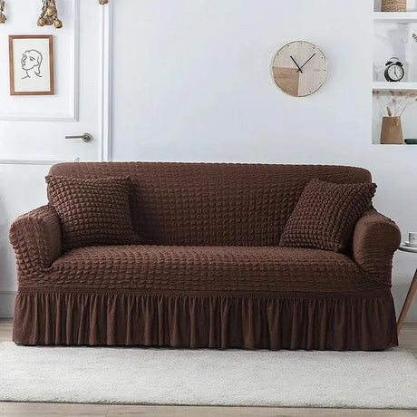 Housse de canapé en Microfibre Style Jupe Marron pour product_type – La Maison de la Housse®