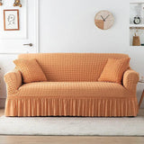 Housse de canapé en Microfibre Style Jupe Orange - La Maison de la Housse®