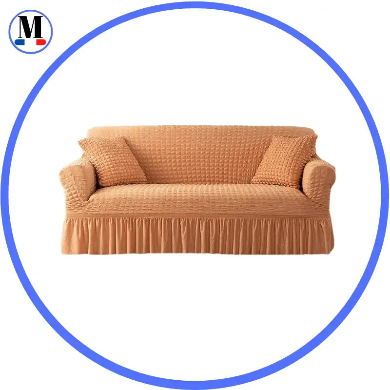 housse-de-canape-en-microfibre-style-jupe-orange – La Maison de la Housse