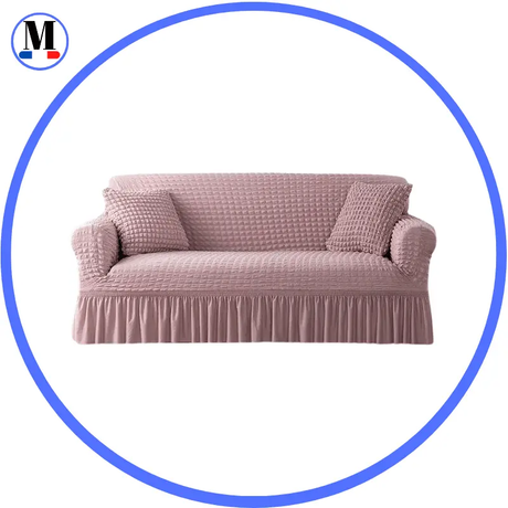 Housse de canapé en Microfibre Style Jupe Rose pour product_type – La Maison de la Housse®