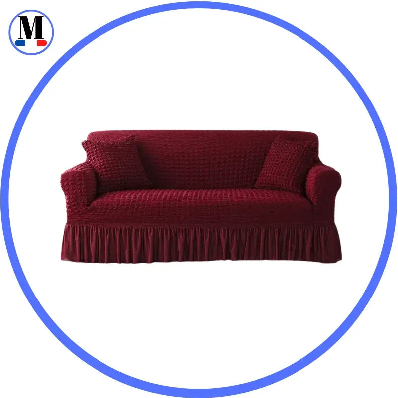 housse-de-canape-en-microfibre-style-jupe-rouge-vin – La Maison de la Housse