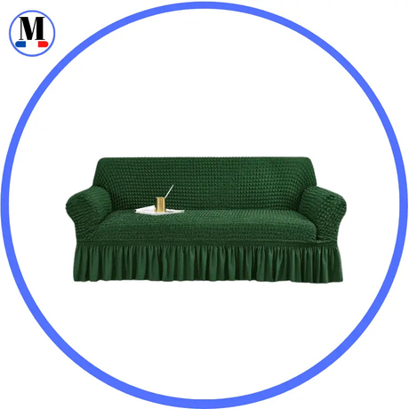 Housse de canapé en Microfibre Style Jupe Vert pour product_type – La Maison de la Housse®