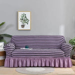 Housse de canapé en Microfibre Style Jupe Violet - La Maison de la Housse®