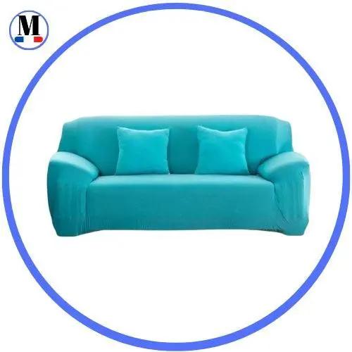 Housse de Canapé Extensible Bleu Cyan pour Housse de canapé – La Maison de la housse