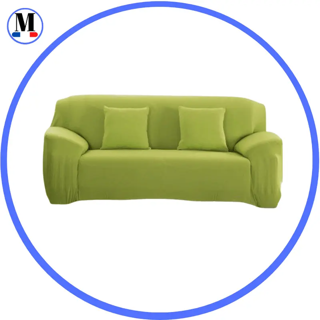 Housse De Canapé Extensible Vert Pomme pour Housse de canapé – La Maison de la housse