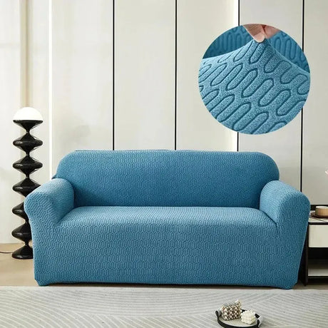 housse-de-canape-jacquard-bleu – La Maison de la Housse