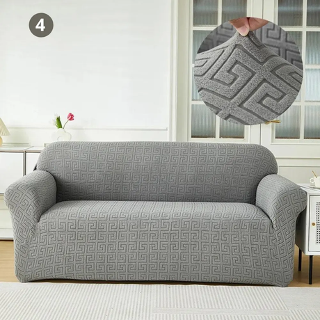 Housse de Canapé Extensible en Jacquard Gris pour Housse de canapé – La Maison de la Housse®