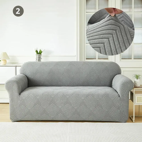 Housse de Canapé Extensible en Jacquard Gris pour Housse de canapé – La Maison de la Housse®