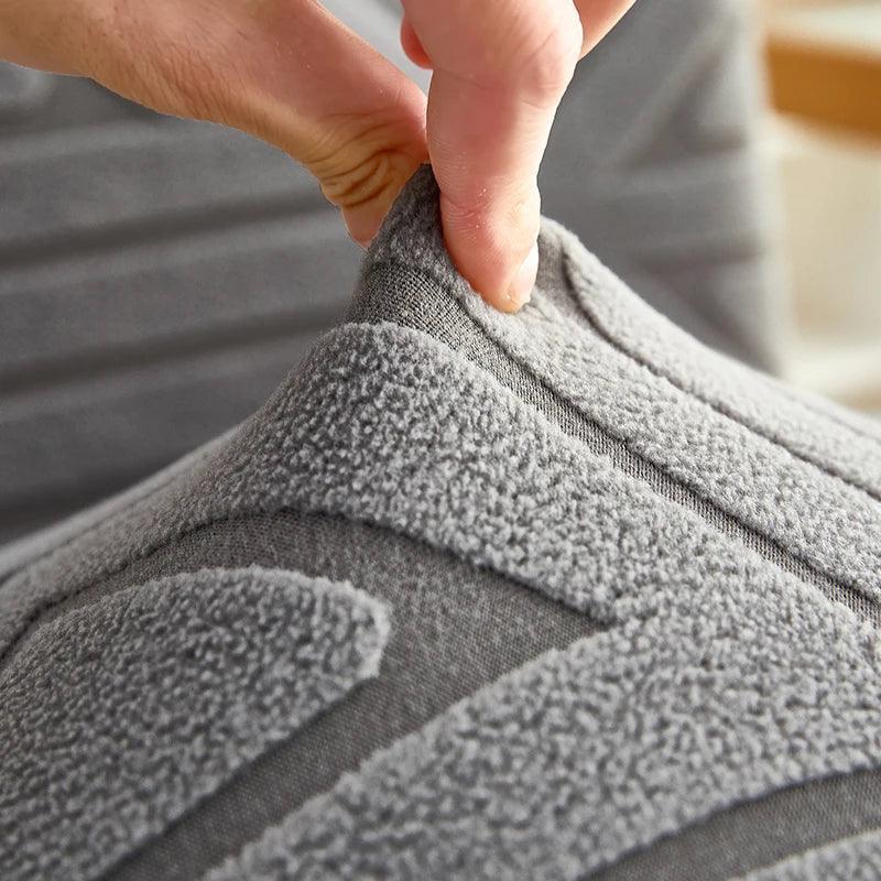 Housse de Canapé Jacquard Gris Clair - La Maison de la Housse®