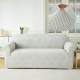 Housse de Canapé Jacquard Gris Clair - La Maison de la Housse®