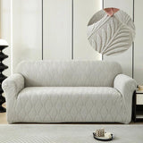 Housse de Canapé Jacquard Gris Clair - La Maison de la Housse®
