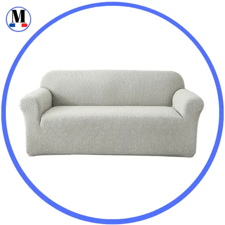 Housse de Canapé Extensible en Jacquard Gris Clair pour Housse de canapé – La Maison de la Housse®